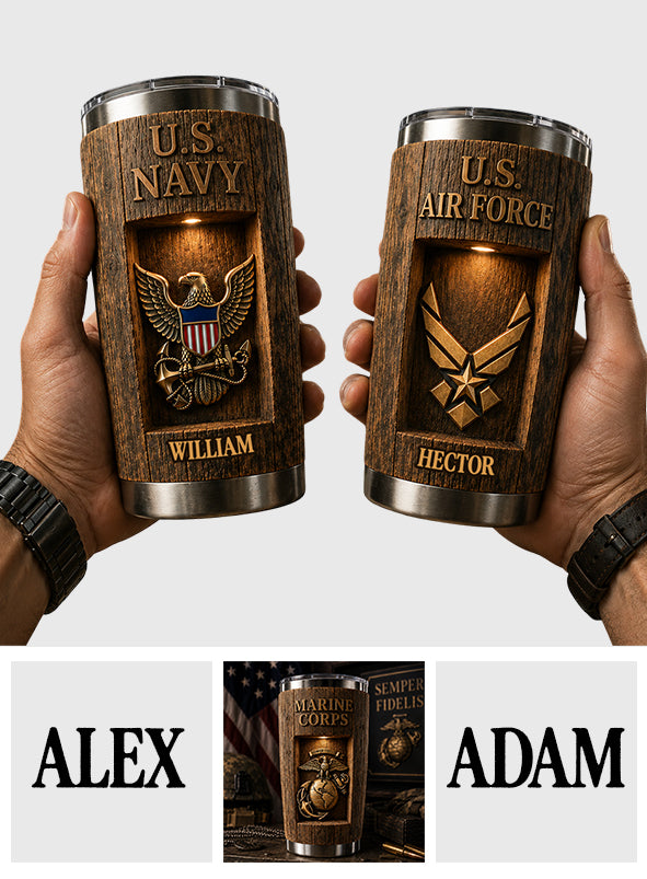 Proud Veteran - Personalized Veteran Tumbler