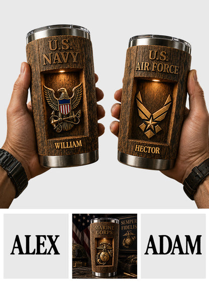 Proud Veteran - Personalized Veteran Tumbler