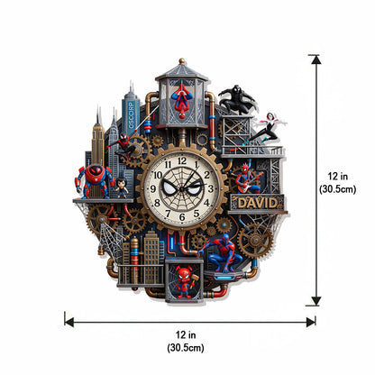 Spider Multiverse - Personalized Spider LED Light Wall Clock