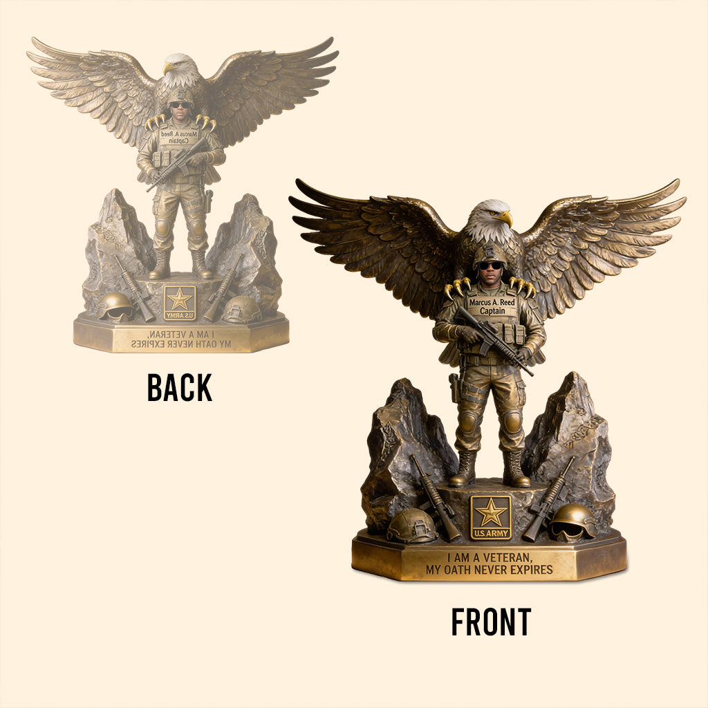 Custom From Photo - Strong Veteran Plaque - Personalized Veteran Custom Shaped Acrylic Plaque