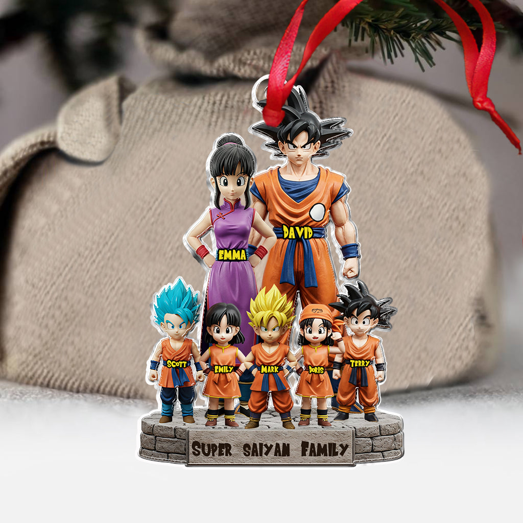 Super Saiya Family - Personalized Seven Balls Custom Shaped Ornament