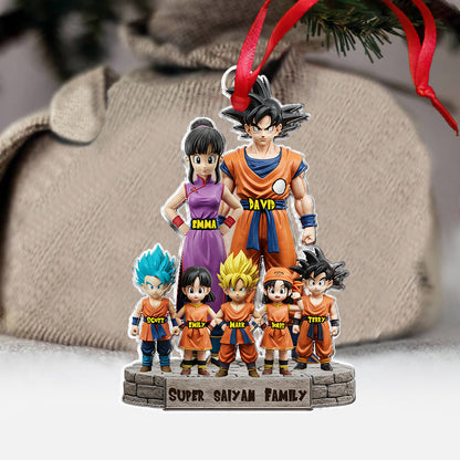 Super Saiya Family - Personalized Seven Balls Custom Shaped Ornament