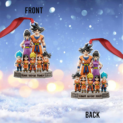 Super Saiya Family - Personalized Seven Balls Custom Shaped Ornament