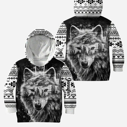 Strong Wolf - Personalized Wolf Hoodie and Leggings