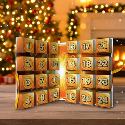 Dragon Advent Calender - Personalized Seven Balls Folded Advent Calendar With Ornaments