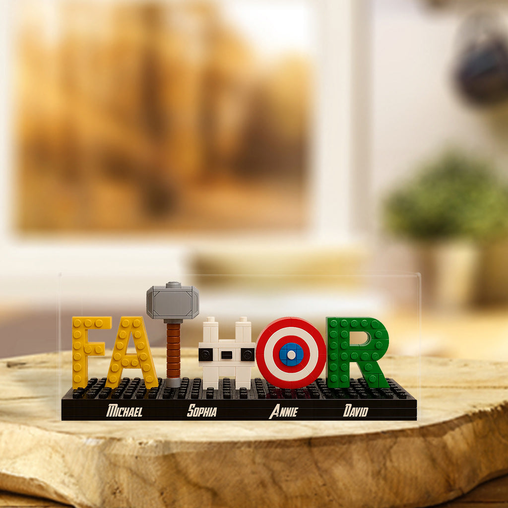 Super Father - Personalized Father Custom Shaped Acrylic Plaque