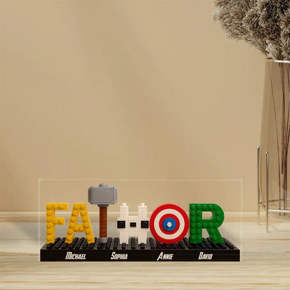 Super Father - Personalized Father Custom Shaped Acrylic Plaque