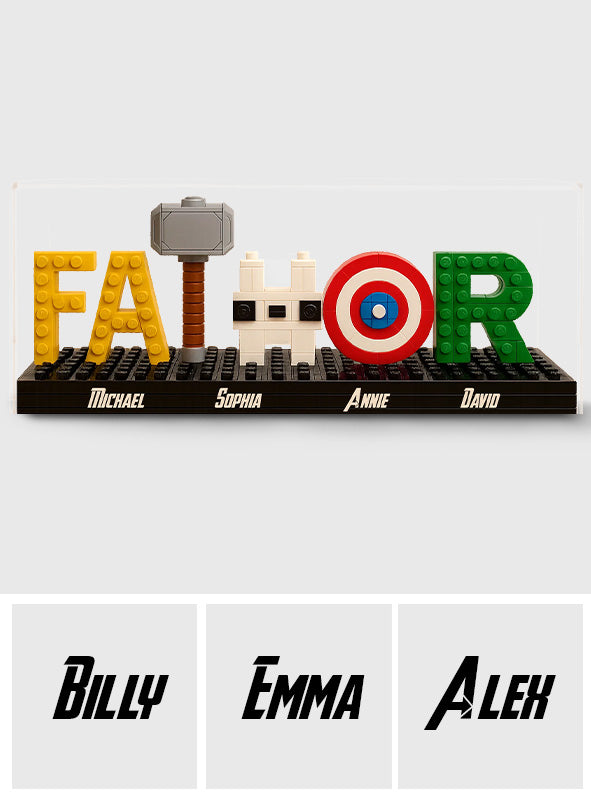 Super Father - Personalized Father Custom Shaped Acrylic Plaque
