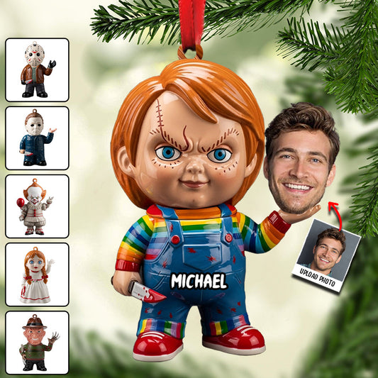 Sit Down Hold On - Personalized Horror Character Custom Shaped Ornament