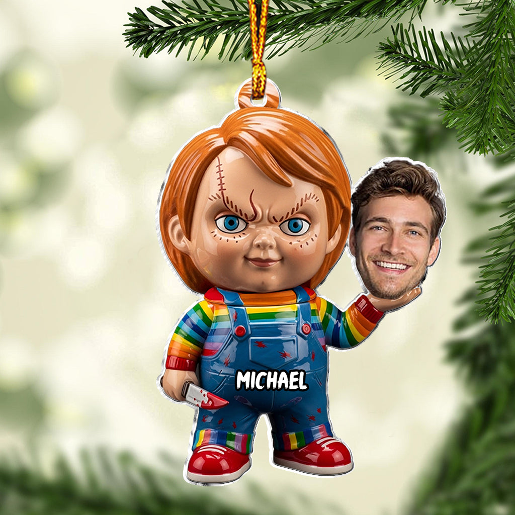 Sit Down Hold On - Personalized Horror Character Custom Shaped Ornament