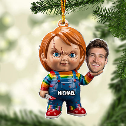 Sit Down Hold On - Personalized Horror Character Custom Shaped Ornament