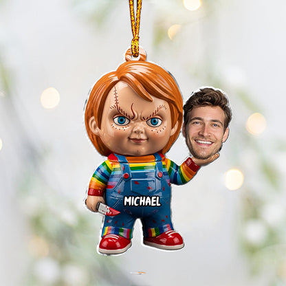 Sit Down Hold On - Personalized Horror Character Custom Shaped Ornament