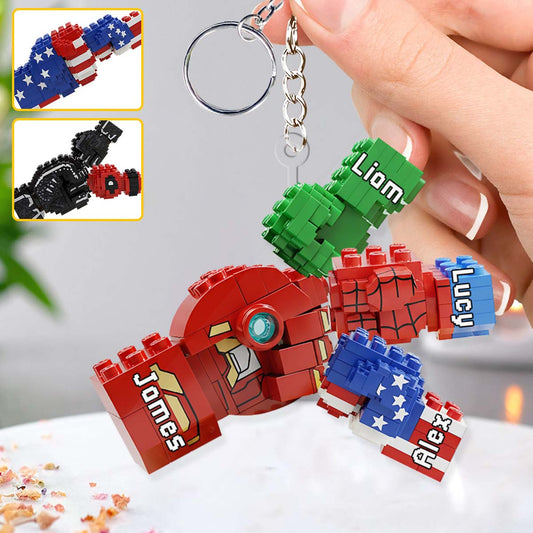 Daddy's Team - Personalized Father Transparent Keychain