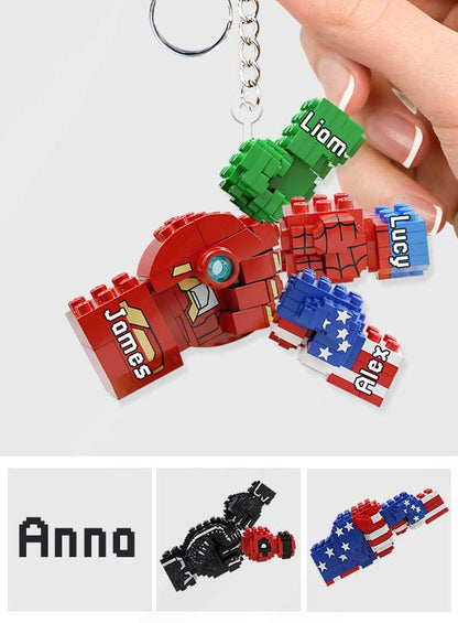 Daddy's Team - Personalized Father Transparent Keychain