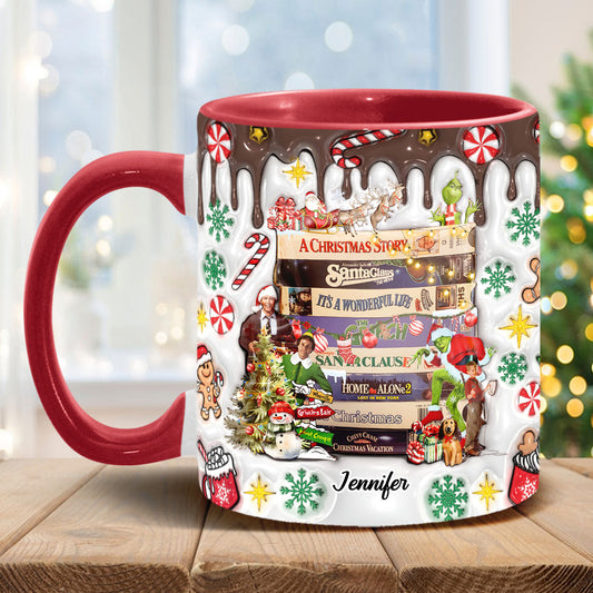 Christmas Movie Watching - Personalized Accent Mug