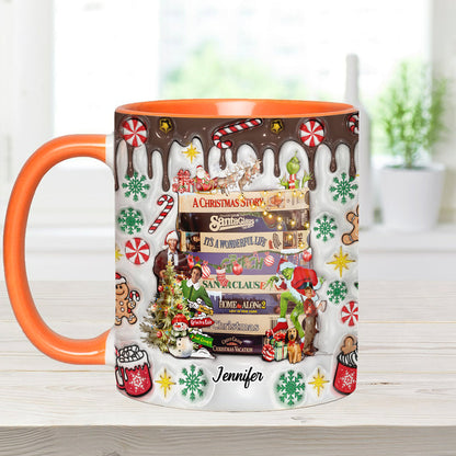 Christmas Movie Watching - Personalized Accent Mug