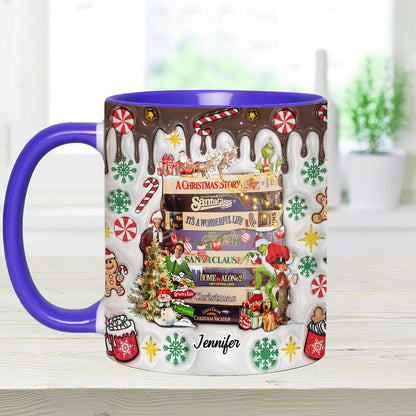 Christmas Movie Watching - Personalized Accent Mug