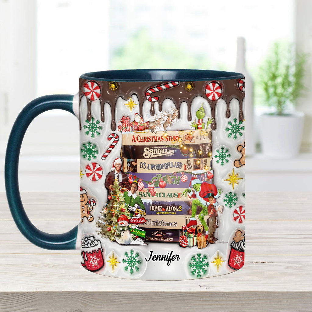 Christmas Movie Watching - Personalized Accent Mug