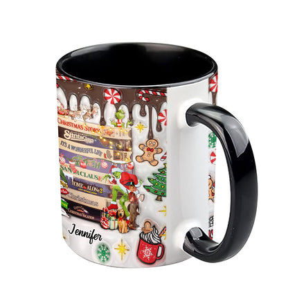 Christmas Movie Watching - Personalized Accent Mug
