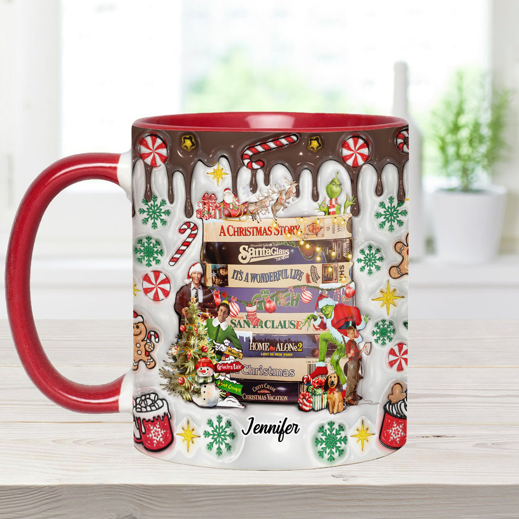 Christmas Movie Watching - Personalized Accent Mug