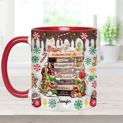Christmas Movie Watching - Personalized Accent Mug