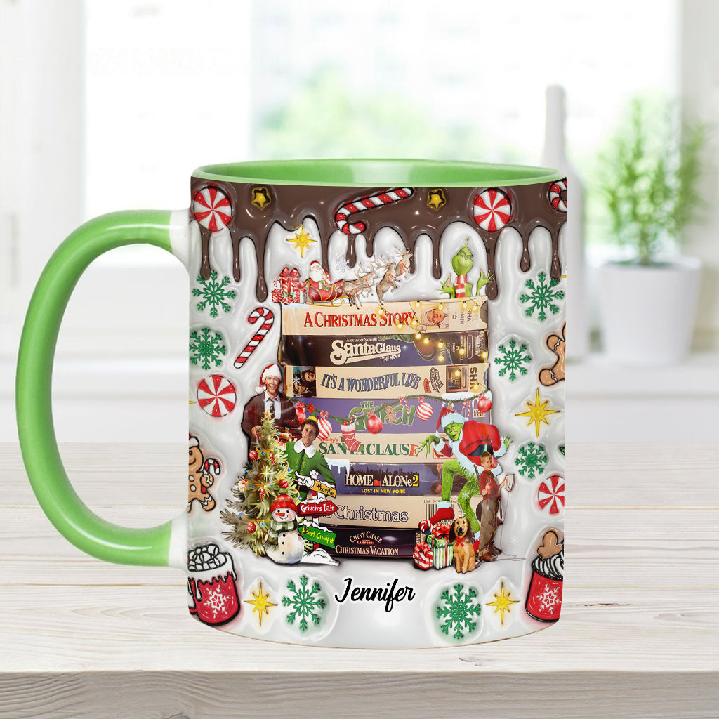 Christmas Movie Watching - Personalized Accent Mug