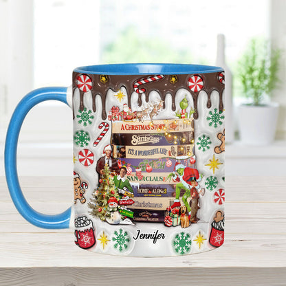 Christmas Movie Watching - Personalized Accent Mug