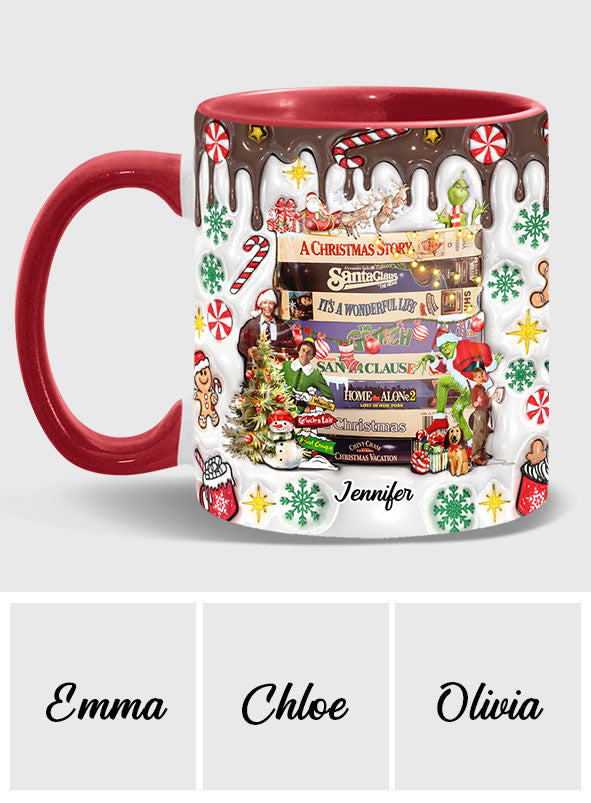 Christmas Movie Watching - Personalized Accent Mug