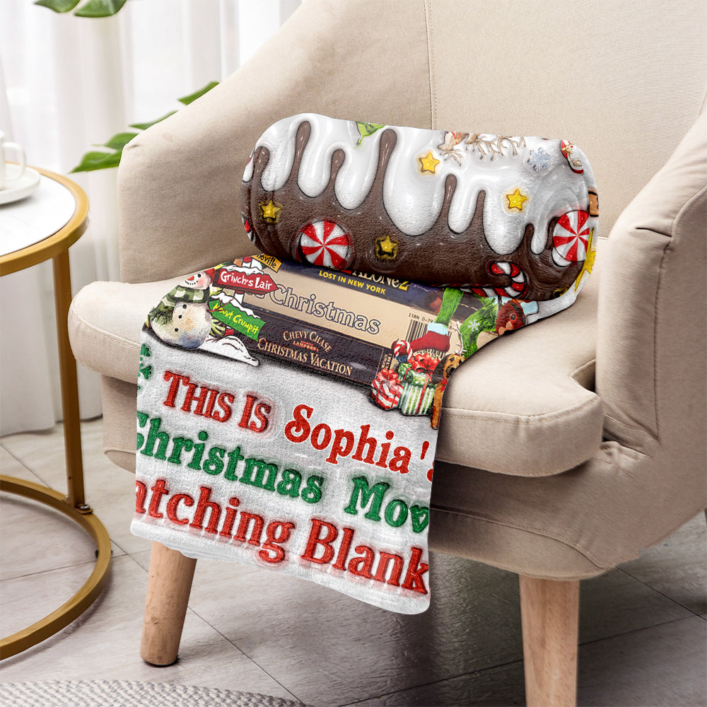 Christmas Movie Watching Blanket - Personalized Blanket