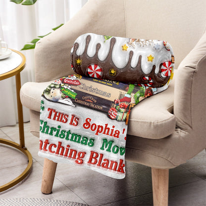 Christmas Movie Watching Blanket - Personalized Blanket