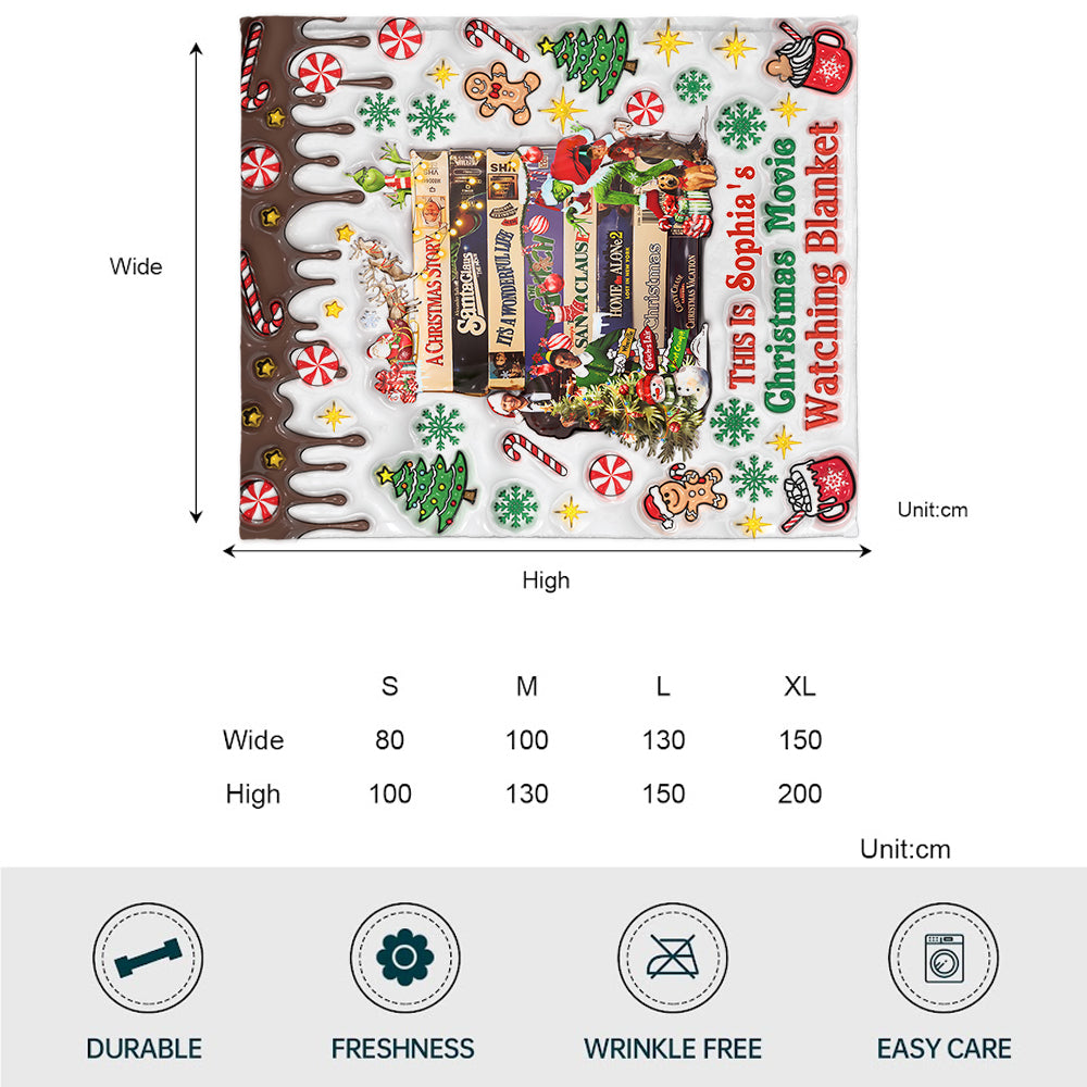 Christmas Movie Watching Blanket - Personalized Blanket