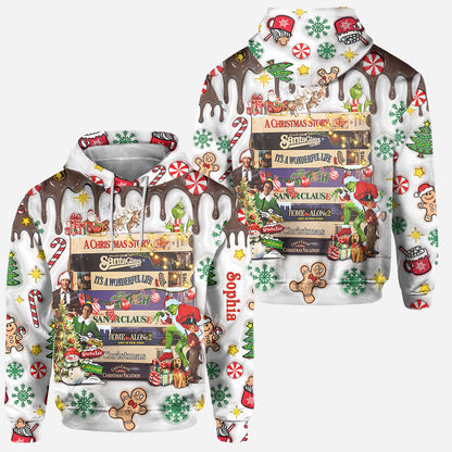Christmas Movie Watching - Personalized Christmas Movie Hoodie and Leggings