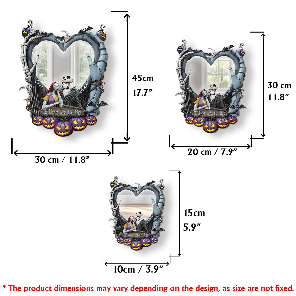 Til Death Do Us Part - Personalized Nightmare Wall Hanging Mirror
