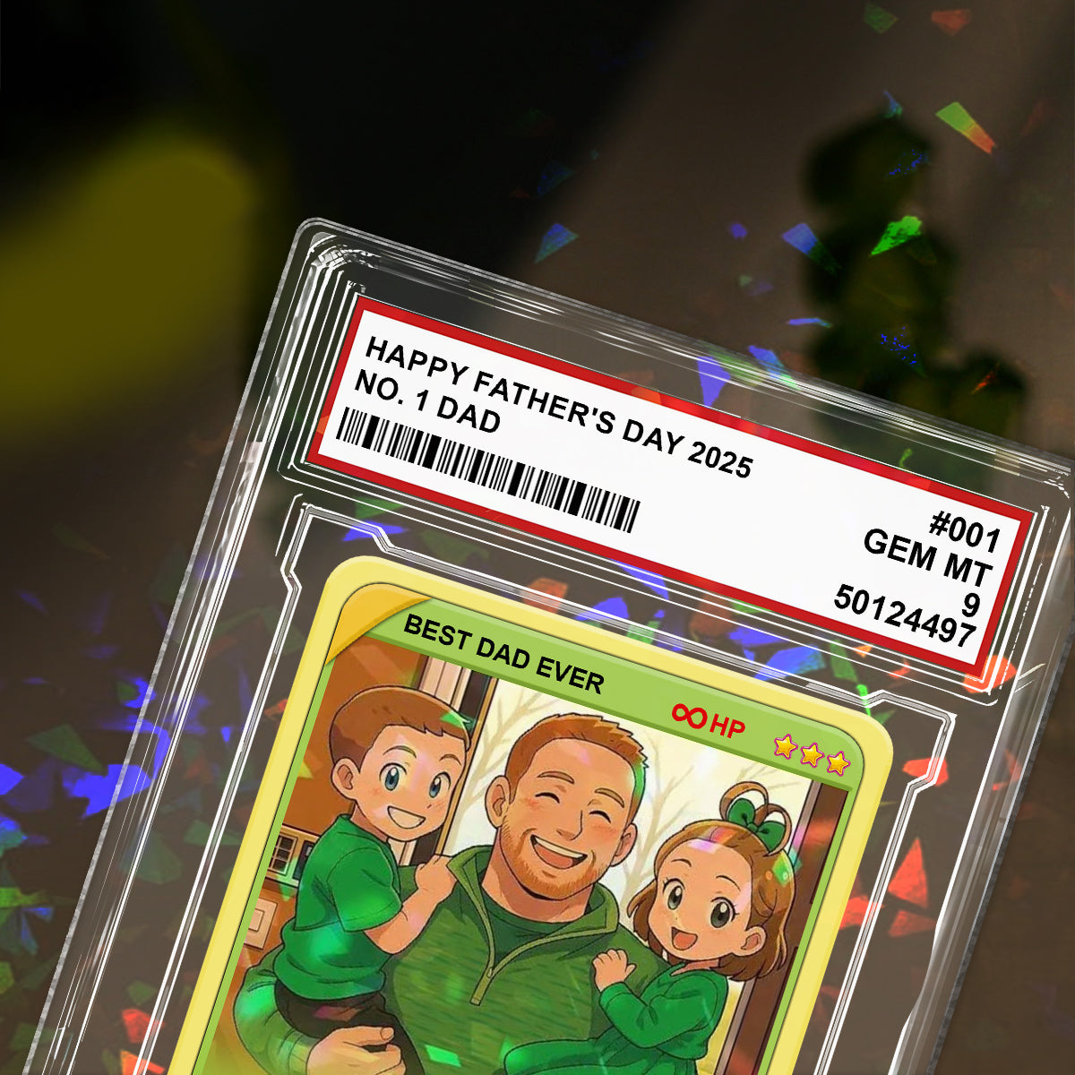 Best Dad Ever - Personalized Monster Trainer Hologram Acrylic Plaque