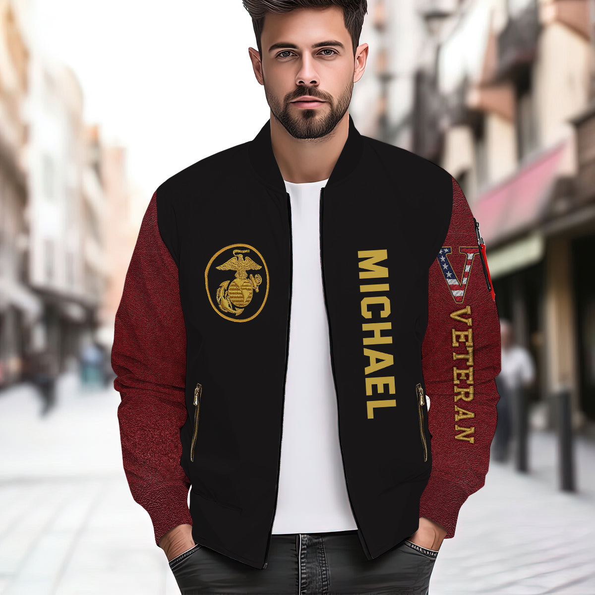 Veteran - Personalized Veteran Bomber Jacket