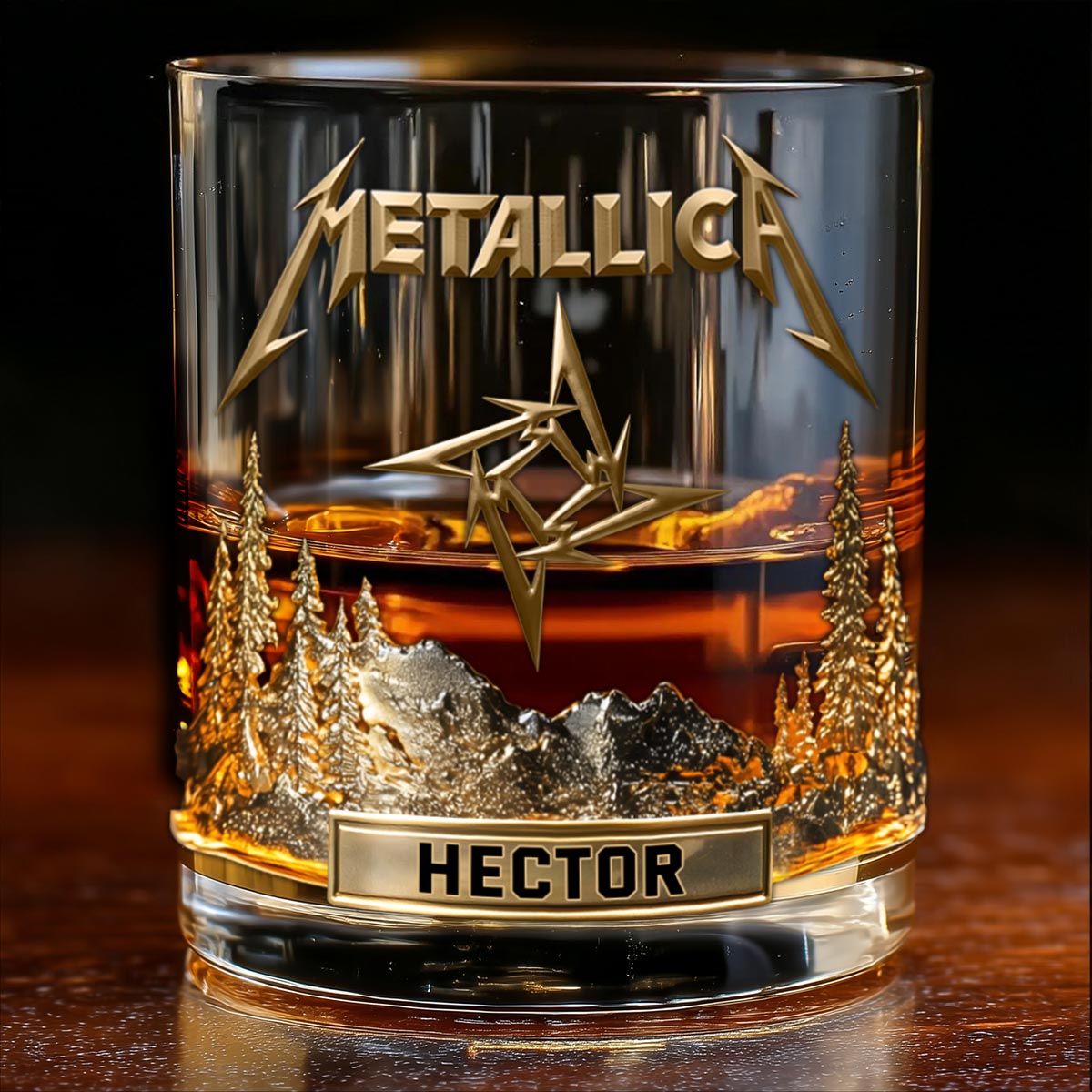 Rock & Roll - Personalized Music Band Whiskey Glass