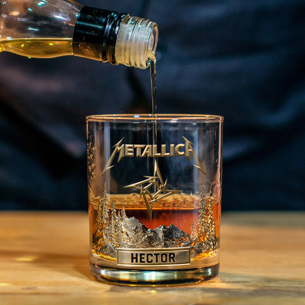 Rock & Roll - Personalized Music Band Whiskey Glass