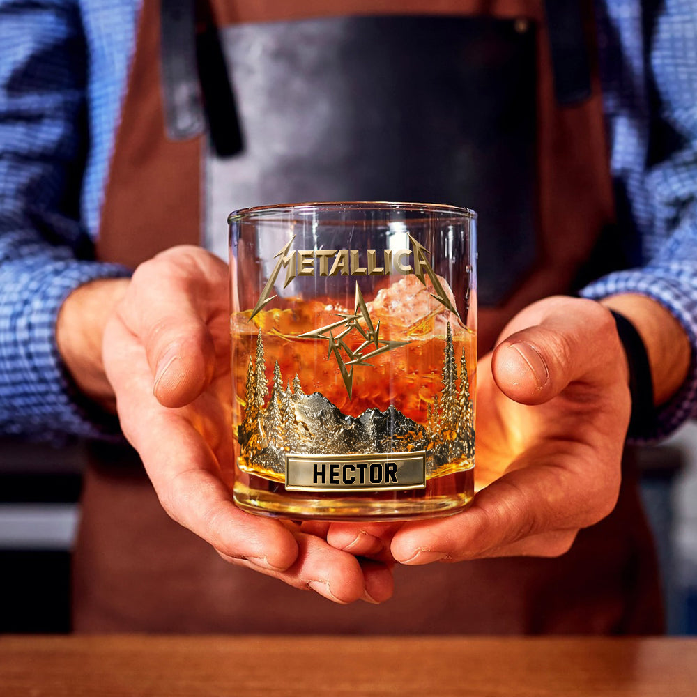 Rock & Roll - Personalized Music Band Whiskey Glass