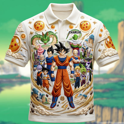 Powerful Balls Anime - Personalized Seven Balls Polo Shirt