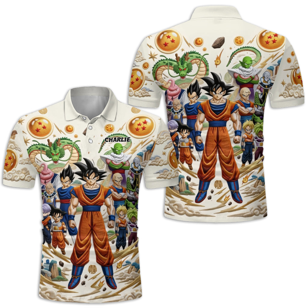 Powerful Balls Anime - Personalized Seven Balls Polo Shirt