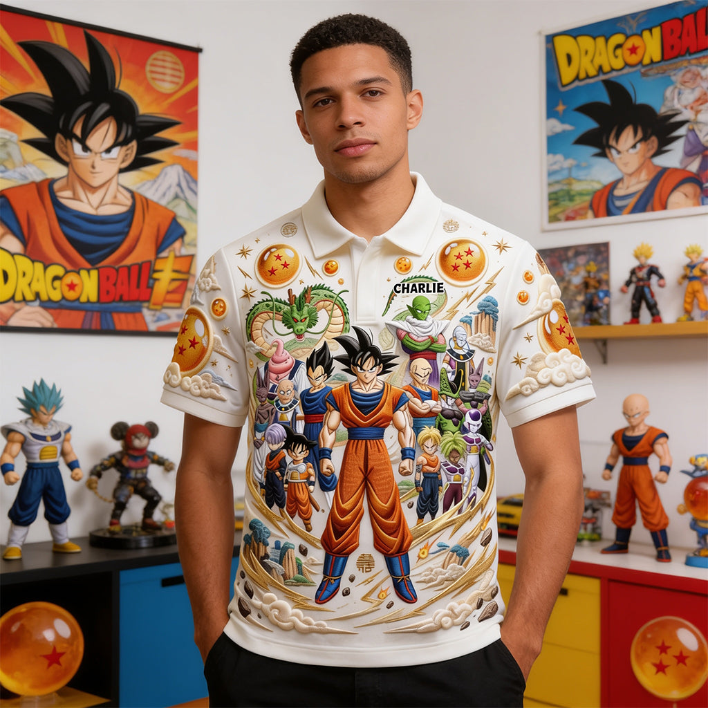 Powerful Balls Anime - Personalized Seven Balls Polo Shirt