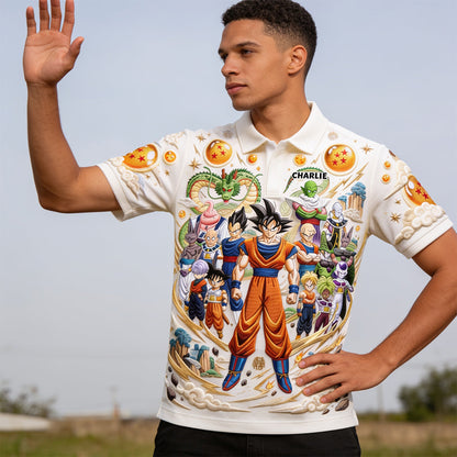 Powerful Balls Anime - Personalized Seven Balls Polo Shirt