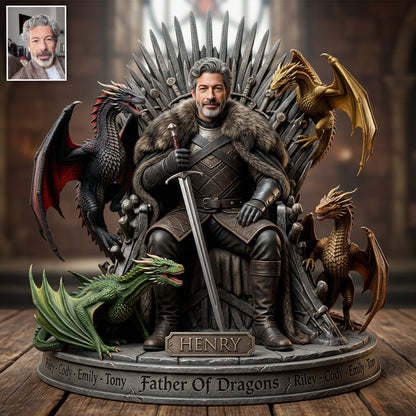 Father Of Dragons - Personalized Thrones Game Custom Shaped Acrylic Plaque