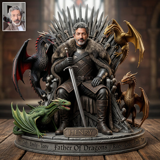 Father Of Dragons - Personalized Thrones Game Custom Shaped Acrylic Plaque