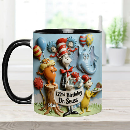 122nd Birthday - Personalized Dr Seuss Accent Mug & Coaster