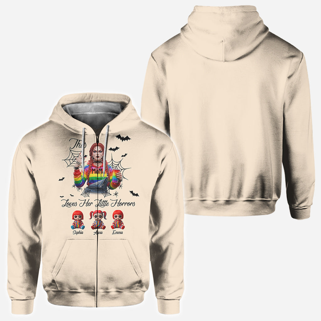 This Mama Loves Her Little Horror - Personalized Horror Character All Over Shirt