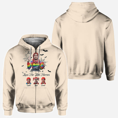 This Mama Loves Her Little Horror - Personalized Horror Character All Over Shirt