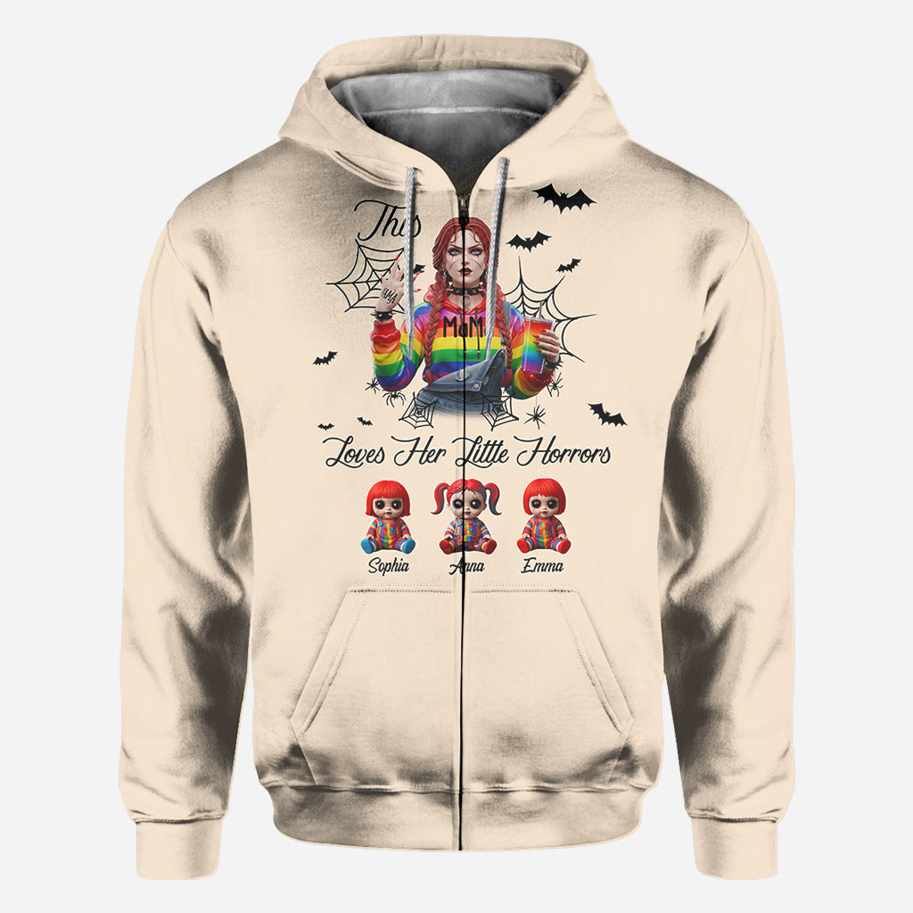 This Mama Loves Her Little Horror - Personalized Horror Character All Over Shirt