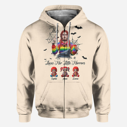 This Mama Loves Her Little Horror - Personalized Horror Character All Over Shirt