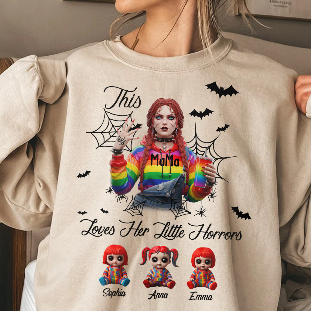This Mama Loves Her Little Horror - Personalized Horror Character All Over Shirt